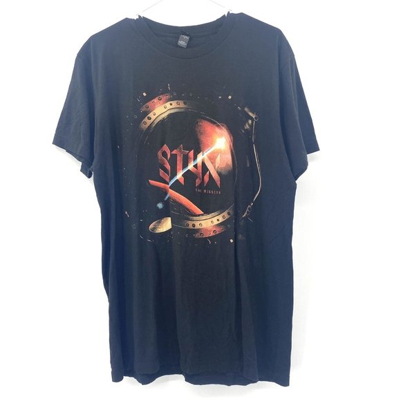 Tultex Other - Styx The Mission Band Tee Tultex Tag Cotton Black Size Large